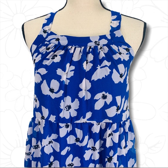 NWT - Who What Wear Blue Floral Halter Dress - SM - Picture 2 of 16